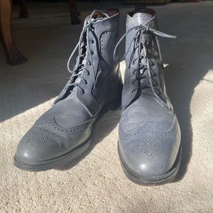 Allen Edmonds Dalton Wingtip Boots 14 Grey